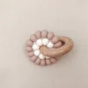 Pretty Please Teethers Mahogany Rose Reed Teething Ring Rattle Toy Toys