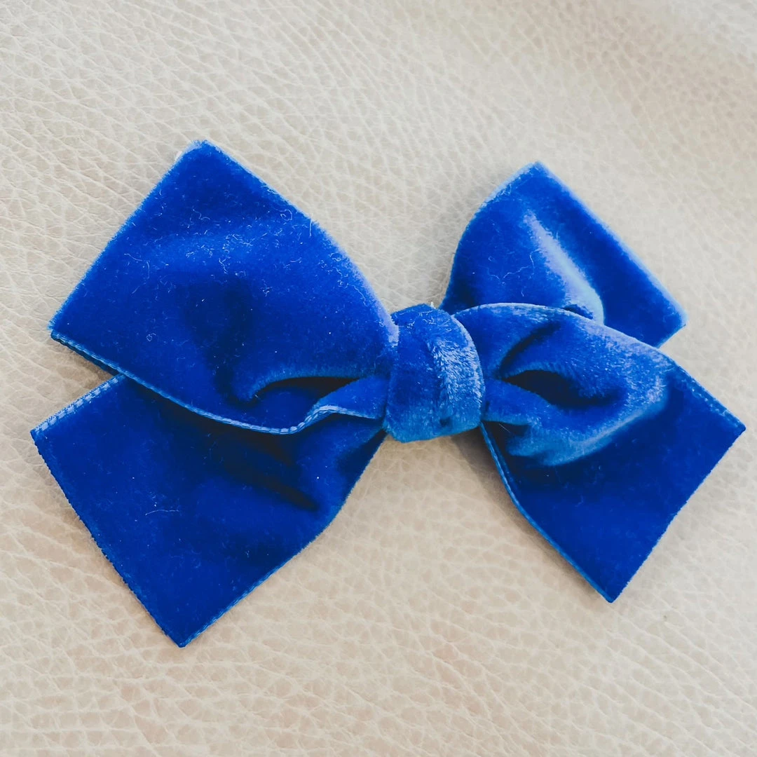 Bows For Show Headwear Navy Blue Hair Bow Clip 3 Bows For Show Headwear Navy Blue Hair Bow Clip