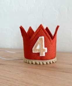 Cutest Little Party # 4 Copper Felt + Toast Pom Trim + Toast/white Crown