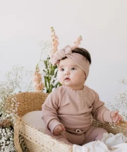 Jamie Kay Dusky Rose Organic Cotton Waffle Oliver Pants