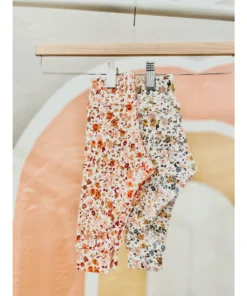 Evelina Apparel Ivory + Terra Cotta Jersey Leggings Bottoms