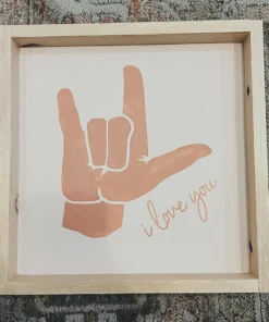 Emrose Decor I Love You Cream + Mauve Retro Sign