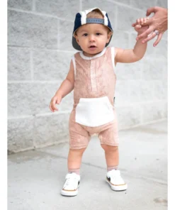 Little Bipsy Cinnamon Terry Cloth Romper