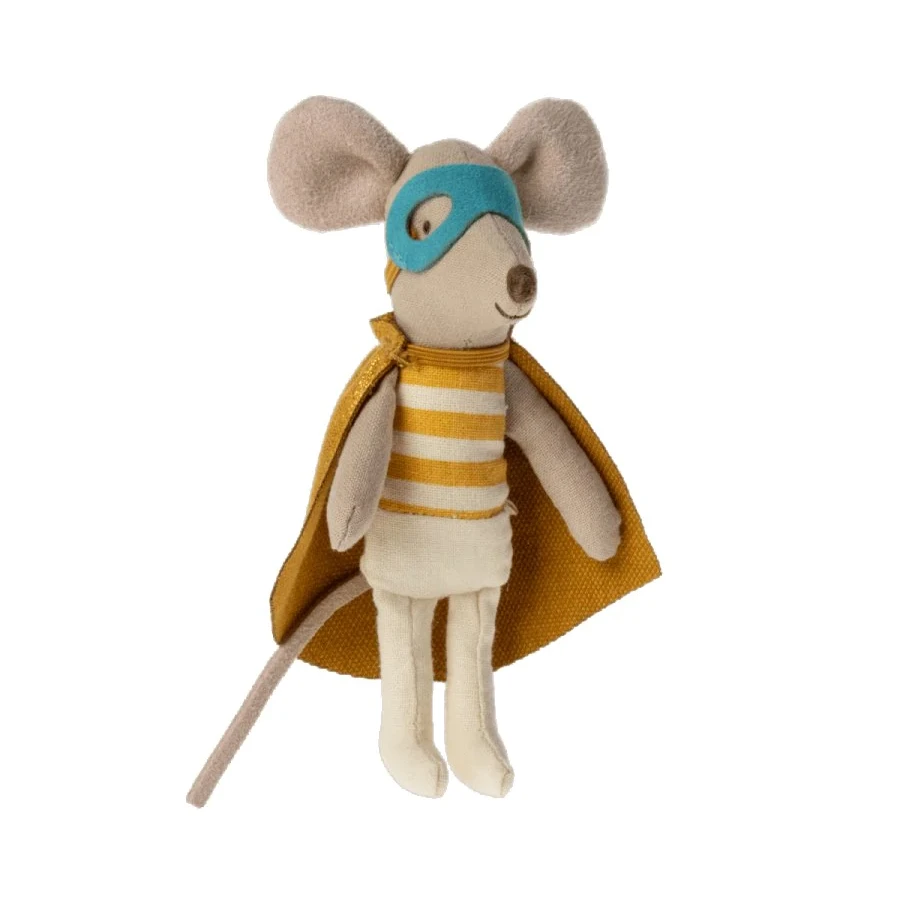 Maileg Super Hero Mouse Little Brother In A Matchbox Toy Dolls + Plushies 4 Maileg Super Hero Mouse Little Brother In A Matchbox Toy Dolls + Plushies