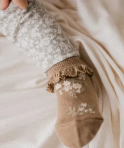 Jamie Kay Daisy Garden Caramel Frill Ankle Socks Footwear