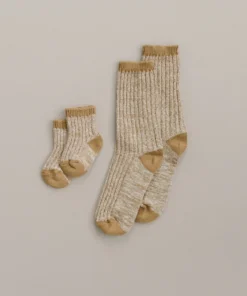 Olivia J Burnt Mustard Chunky Knit Socks