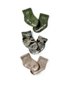 Little Bipsy Camo Mix 3 Pack Socks Footwear