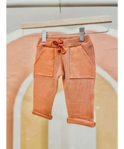 Evelina Apparel Bottoms Dusty Terracotta Waffle Sweatpants