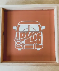 Emrose Mauve Love Bus Sign Decor