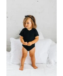 Little Bipsy Black Basic Bodysuit Onesie