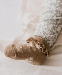 Jamie Kay Daisy Garden Caramel Frill Ankle Socks Footwear