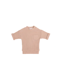 Jamie Kay Knits Dusky Rose Organic Cotton Waffle Easton Top