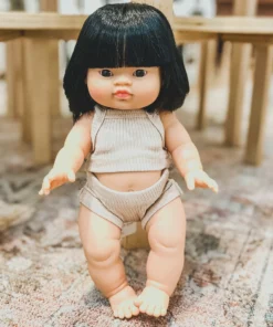 Beige Cream Tank + Bloomer Minikane Set