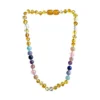 Sweet Tree Amber Amber + Pastel Rainbow Necklace 13" Jewelry
