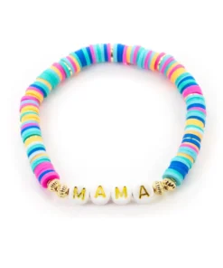 J+j Bracelets Mama Pink + Blue + Orange Bracelet