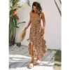 J+j Dresses Animal Print Tie Round Hem Dress