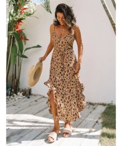 J+j Dresses Animal Print Tie Round Hem Dress