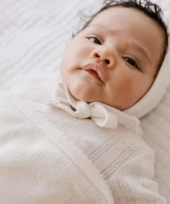 Jamie Kay Natural Organic Cotton Pointelle Wrap Romper