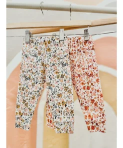 Evelina Apparel Ivory + Blue Jersey Leggings