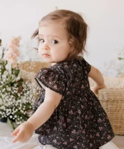 Jamie Kay Tops Peony Floral Organic Cotton Pincord Willow Top