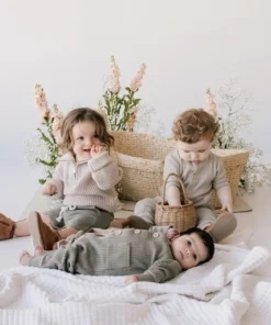 Jamie Kay Woodland Organic Cotton Waffle Knit Lincoln Romper