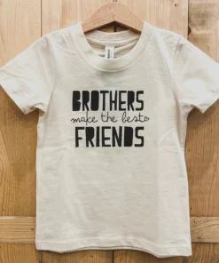 Morado Design Tops Brothers Make The Best Friends Natural Organic Tee