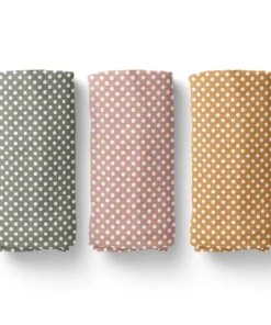 Mini Wander Polka Dot Amber Muslin Swaddle Swaddles + Blankets