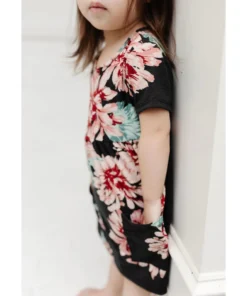Lia + Lou Dresses Black Floral Pocket Dress