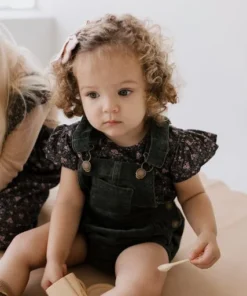 Jamie Kay Deep Pine Eli Cord Overalls