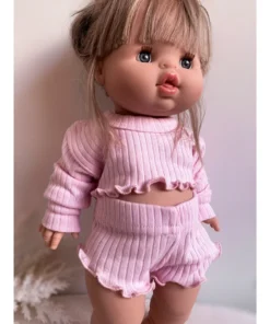 Pastel Pink Ruffle Shirt + Bloomer Minikane Set Dolls + Plushies