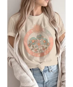 J+j Flowers In The Sun Cream Tee Graphic Tees