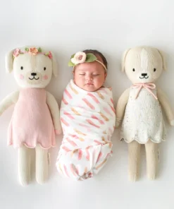 Cuddle And Kind Dolls + Plushies Mia The Dog Knit Handcrafted Regular Doll