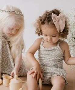 Jamie Kay Headwear Peachy Organic Cotton Muslin Hair Bow Clip