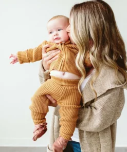 Goumi Kids Acorn Organic Cotton Knit Hoodie