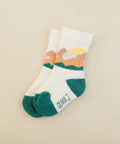 Olivia J Sunset Terry Mountainscape Socks