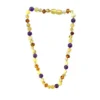 Sweet Tree Amber Jewelry Amber + Amethyst + Agate Necklace 15" 1 Sweet Tree Amber Jewelry Amber + Amethyst + Agate Necklace 15"