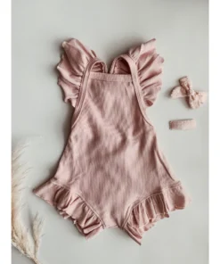 Minikane Light Pink Ruffle Romper