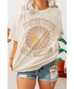 J+j Trust The Process Stay Golden Oversized Tee