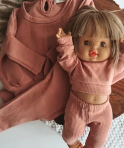 Dolls + Plushies Blush Pink Two Piece Minikane Lounge Set