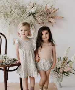 Jamie Kay Tops Chai Caramel Organic Cotton Pointelle Frill Singlet Top