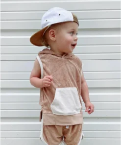 Little Bipsy Tops Cinnamon Terry Sleeveless Tank Hoodie