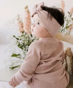 Jamie Kay Dusky Rose Organic Cotton Waffle Oliver Pants