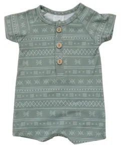Mebie Baby Overalls + Rompers Sage Alpine Short Romper