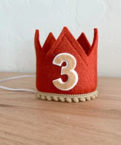 Cutest Little Party # 3 Copper Felt + Toast Pom Trim + Toast/white Crown