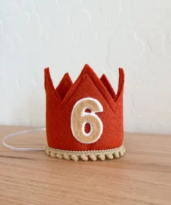Cutest Little Party Party Time # 6 Copper Felt + Toast Pom Trim + Toast/white Crown