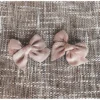 Mae + Skye Pink Crepe Mini Pinwheel Pigtail Hair Clips Headwear