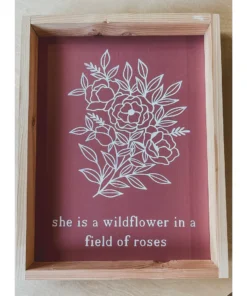 Emrose Decor Dark Mauve Wildflower Sign