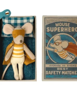 Maileg Super Hero Mouse Little Brother In A Matchbox Toy Dolls + Plushies 9 Maileg Super Hero Mouse Little Brother In A Matchbox Toy Dolls + Plushies