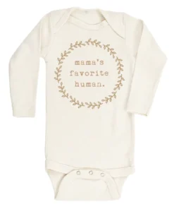 Tenth + Pine Mama's Favorite Human Clay + Natural Organic Long Sleeve Onesie