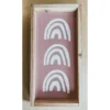 Emrose Dusty Mauve White Rainbows Stacked Sign